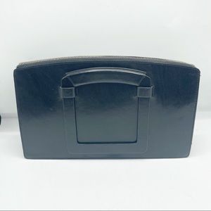 Monsac Black Leather Handbag